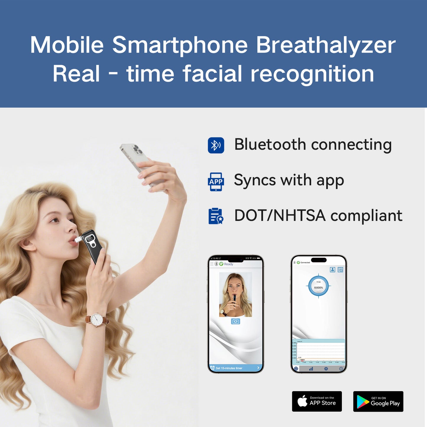 portable breathalyzer
fuel cell breathalyzer
breathalyzer
Bluetooth BAC tester
alcohol breath tester
Alcohol Test
