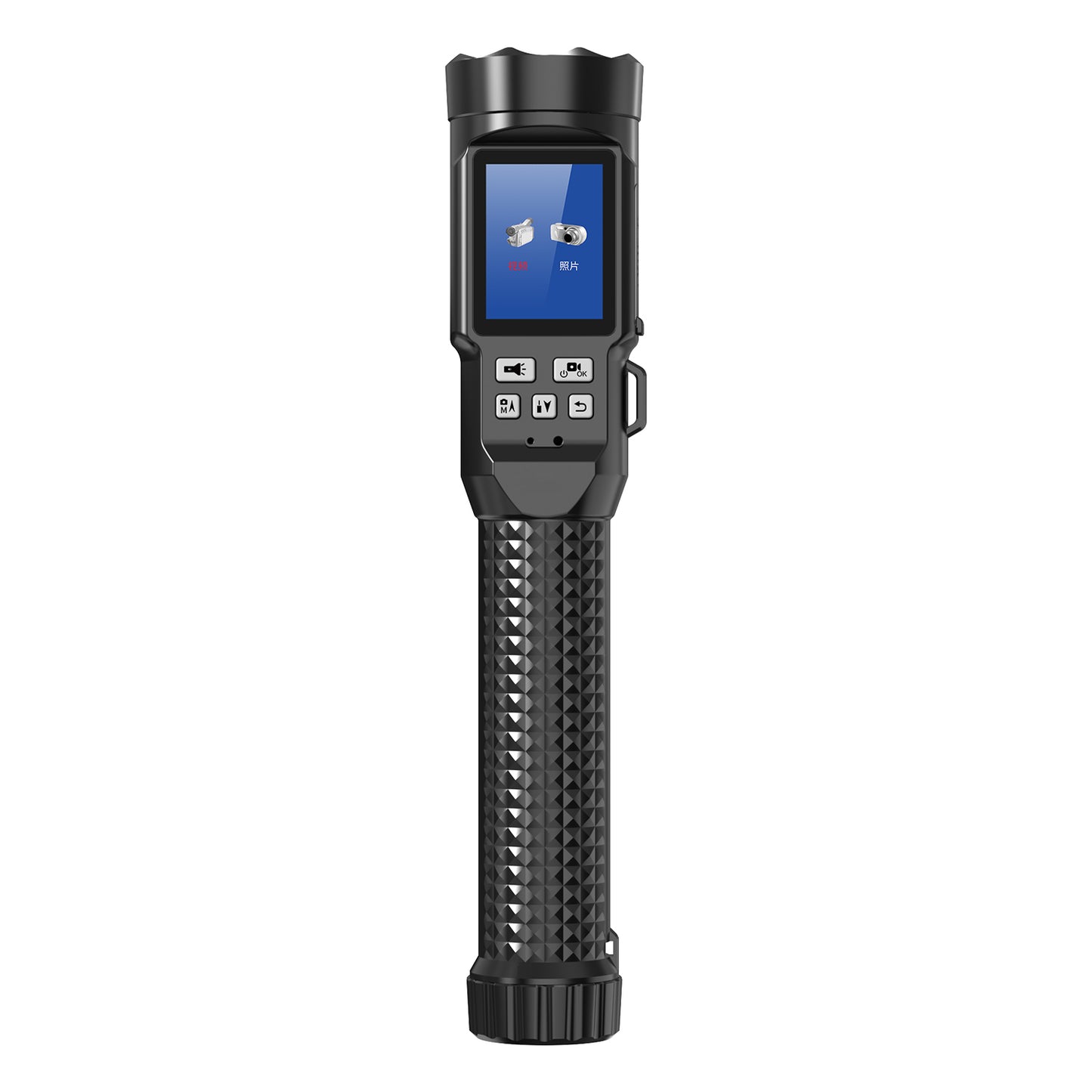 4K Video Recording Flashlight, 10000mAh Rechargeable Battery, IP66 & 2.0" IPS Screen, Inspection Camera Flashlight for Industrial, Outdoor, Police, Security (4K/30fps, 3 Lighting Modes