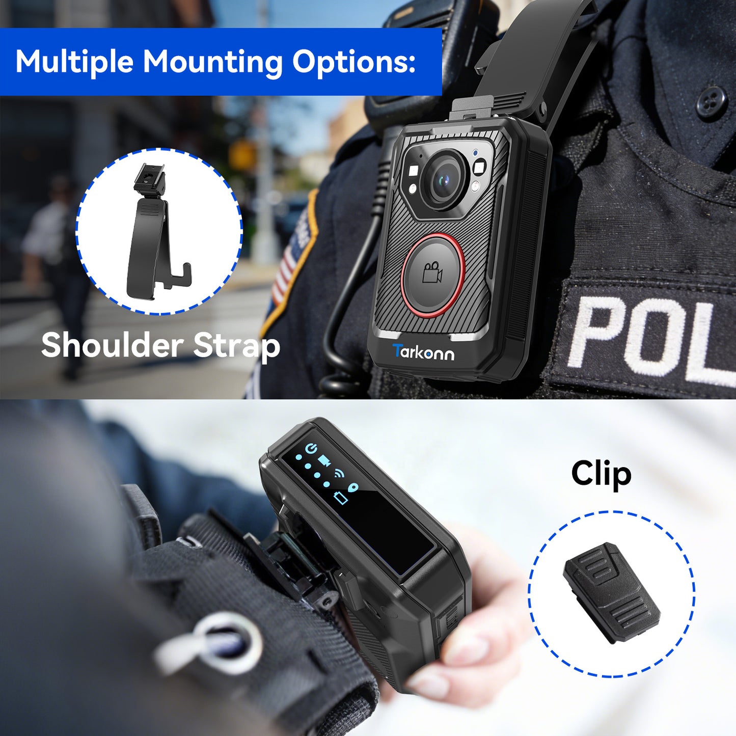 Police Body Camera, 1080P HD Body Worn Camera, 64G & IP68, GPS Enabled Body Cam with APP, 12Hours Battery, Night Vision, Video Recorder for Law Enforcement